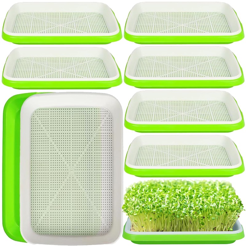 Hydroponic Grow Pod - 마이크로그린 새싹 트레이 발아 트레이 이중층