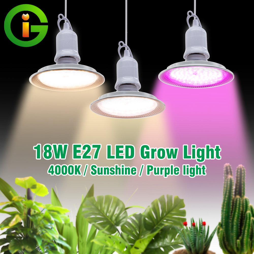 Plant Grow Light Full Spectrum - E27 18W 전체 스펙트럼 LED는 식물을
