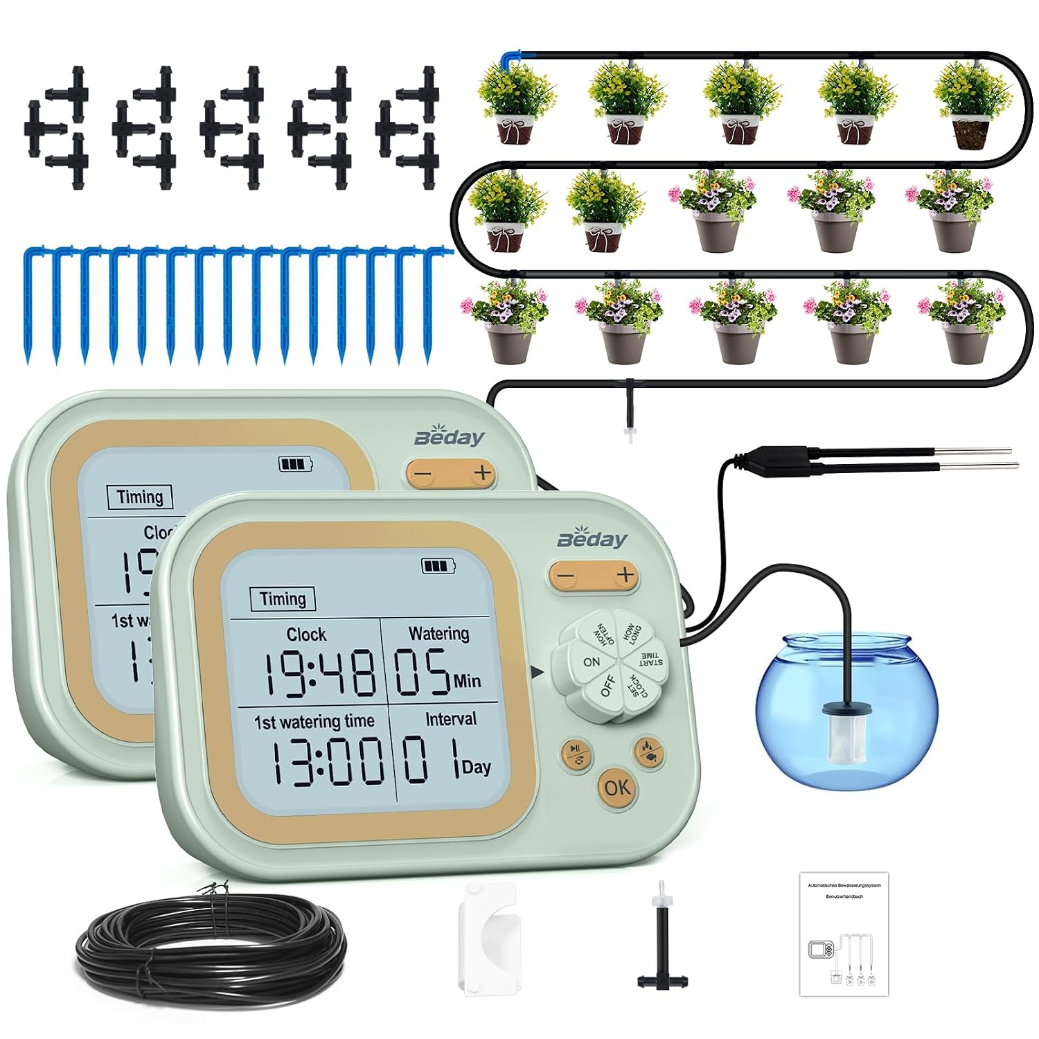15개 화분용 자동 급수 시스템, 습도 센서가 있는 프 - Plant Sensor 리뷰 및 가격