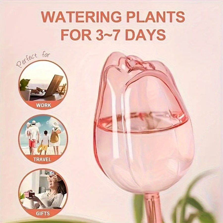 투명하고 두꺼운 PET 재질의 튤립 모양 자동 급수 스 - Self Watering Planter 리뷰 및 가격