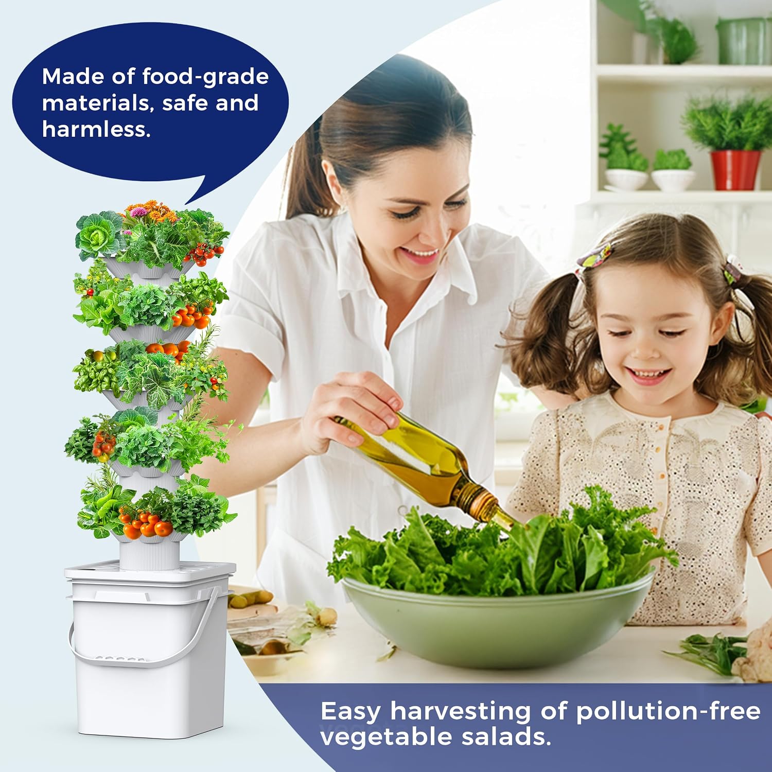 수경재배 시스템 키트 5층 수경 타워 30개 재배구 공 - Hydroponic Tower 리뷰 및 가격