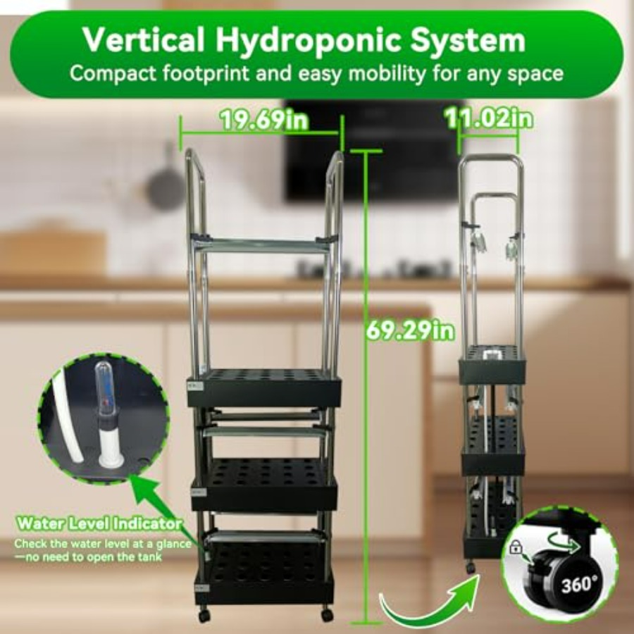 실내 수경재배 시스템: 스마트 풀스펙트럼 조명, 자동  - Smart Garden System 리뷰 및 가격