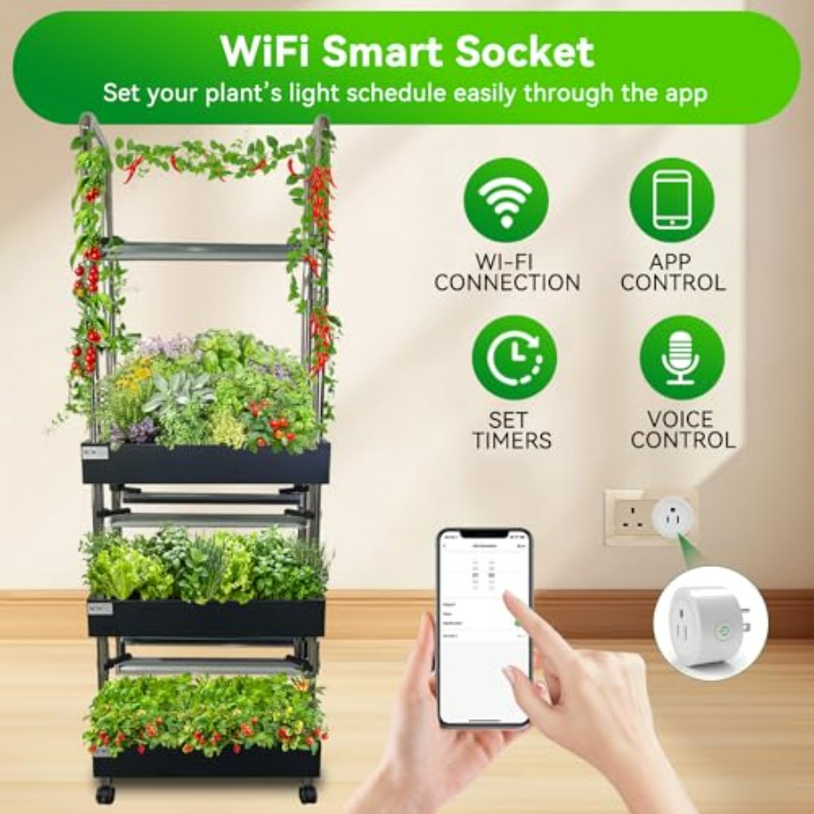 실내 수경재배 시스템: 스마트 풀스펙트럼 조명, 자동  - Smart Garden System 리뷰 및 가격