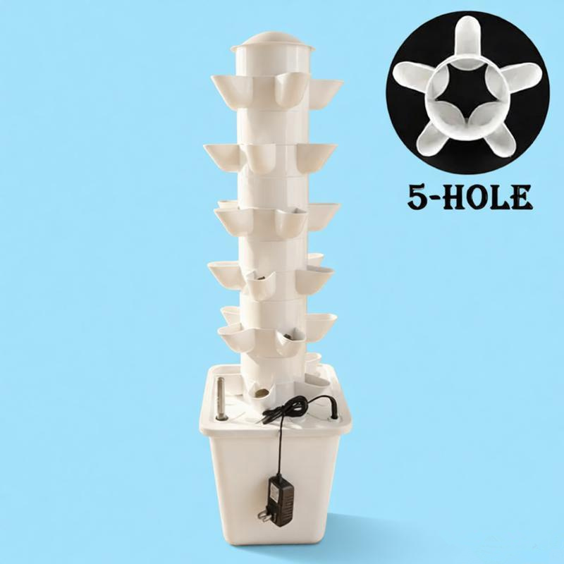 수경 재배 시스템 키트, 6단 30개의 화분으로 구성된 - Hydroponic Tower 리뷰 및 가격
