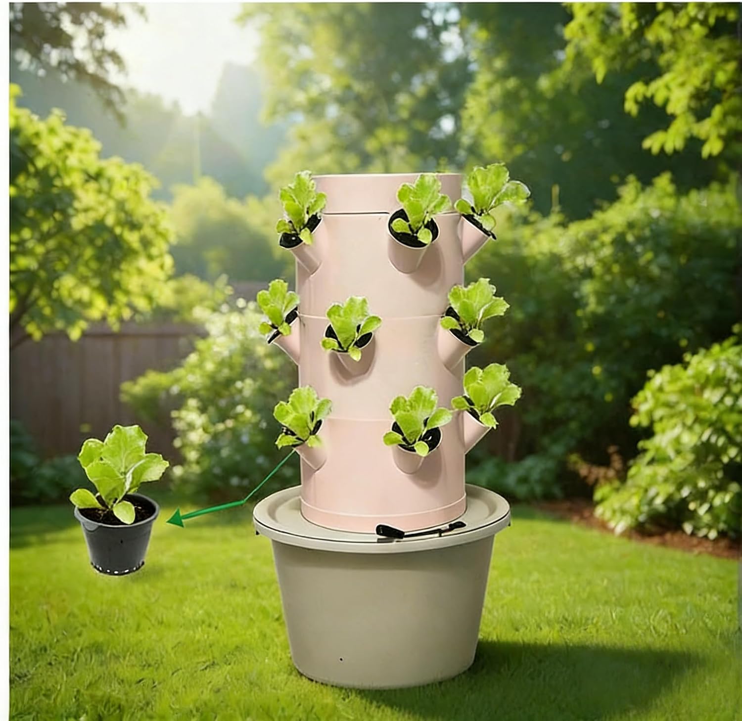 수직 수경 재배 시스템 3단 15구 실내 정원 키트 ( - Hydroponic Tower 리뷰 및 가격